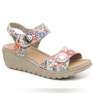 Spring Step Luisella Leather Wedge Sandals Size 39 EUC